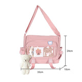Vintage Large Capacity Shoulder Bag for College Women