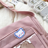 Vintage Large Capacity Shoulder Bag for College Women