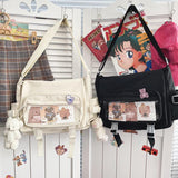 Vintage Large Capacity Shoulder Bag for College Women