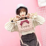 Funny Girl Handbag Cookie Bow Shoulder Bag