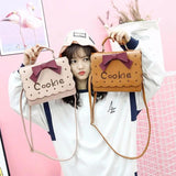 Funny Girl Handbag Cookie Bow Shoulder Bag