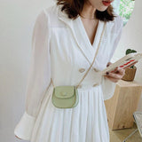 Mini Shoulder Bags Women's Mini Saddles Pu Leather Crossbody Bag