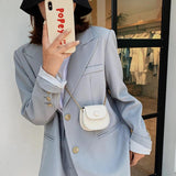 Mini Shoulder Bags Women's Mini Saddles Pu Leather Crossbody Bag