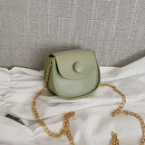 Mini Shoulder Bags Women's Mini Saddles Pu Leather Crossbody Bag