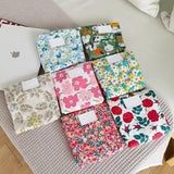 Retro Flower Women Shopping Shoulder Bag Large Capacity Ladies Portable Tote