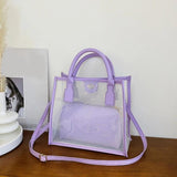 Small PVC Transparent Handbag Summer Clear Shoulder Bag