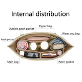 Felt Cloth Makeup Bag Liner Insert Portable Travel Purse Organizer