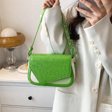 Cartoon Embossed Flap Shoulder Bag Retro Crossbody Bag