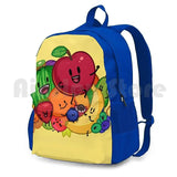Outdoor Hiking Backpack Riding Climbing Sports Bag Funny Fruit Illustration