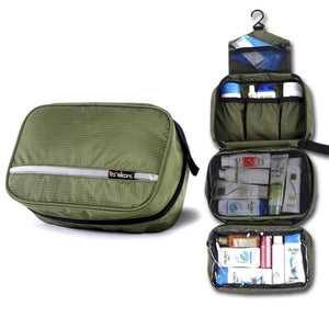 Men Toiletry Bag Green Makeup Pouch Travel Beauty Organizer