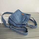 Denim Jeans Shoulder Crossbody Bag Totes for Women Large Capacity Handbag Purse