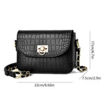 Crocodile Pattern Shoulder Messenger Bag for Women