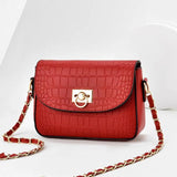 Crocodile Pattern Shoulder Messenger Bag for Women