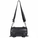 Unisex Cylinder Crossbody Bag PU Leather Shoulder Messenger Handbag