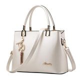 Pure PU Leather Tassel Tote Bag for Mom's Birthday