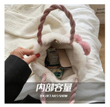 Cherry Girl Plush Hand Bag Winter Style Chain Bag