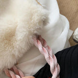 Cherry Girl Plush Hand Bag Winter Style Chain Bag