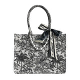 Jacquard Embroidery Canvas Tote Bag for Women