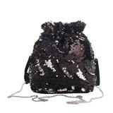 Sequin Mini Crossbody Bag Glitter Drawstring Evening Clutch Handbag
