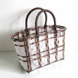 Transparent Women's Handbag Plastic Woven Beach Tote Bag