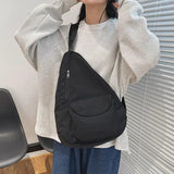 Unisex Crossbody Single Strap Leisure School Bag Large Capacity Travel Retro