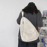 Unisex Crossbody Single Strap Leisure School Bag Large Capacity Travel Retro