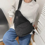 Unisex Crossbody Single Strap Leisure School Bag Large Capacity Travel Retro