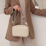 Wide Strap Women Crossbody Bags Solid Ladies Handbags Square Shoulder Bags