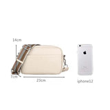 Wide Strap Women Crossbody Bags Solid Ladies Handbags Square Shoulder Bags