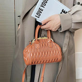 Shell Handbag Shoulder Bag For Women Clip Crossbody Bag Quilted Lady Bag