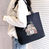 Canvas Shoulder Bag Women's Casual Cartoon Print Handbag