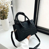 Crocodile Pattern PU Leather Crossbody Bags for Women Chain Shoulder Handbags