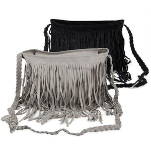 Boho Hippie Fringed Tassel Suede Shoulder Messenger Bag