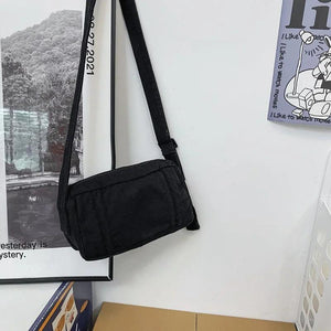 Small Canvas Shoulder Bag for Women Girl Students Crossbody Handbag
