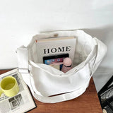 Canvas Shoulder Bag Handbag for Women Casual Tote Eco Crossbody Bag