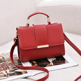 Small Flap Crossbody Handbags PU Leather Top Handle Messenger Bag
