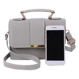 Small Flap Crossbody Handbags PU Leather Top Handle Messenger Bag