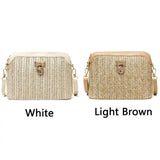 Straw Crossbody Bag Boho Woven Summer Beach Shoulder Handbag
