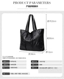 Women's PU Leather Large Tote Bag Shoulder Handbag