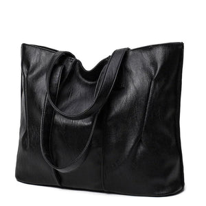 Women's PU Leather Large Tote Bag Shoulder Handbag