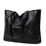 Women's PU Leather Large Tote Bag Shoulder Handbag