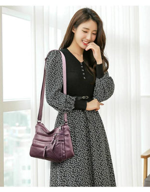 Women's Soft Leather Crossbody Bag Shoulder Handbag