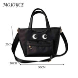 Funny Shoulder Handbag Fun Eyes Prints Nylon Bucket Lunch Bag