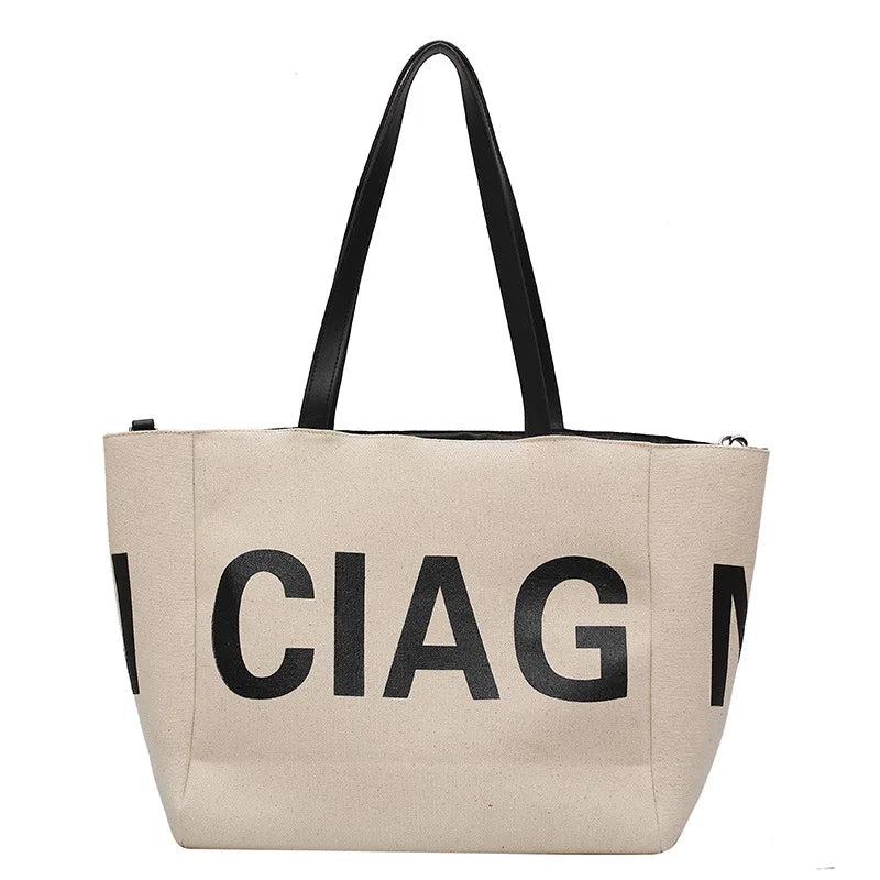 Canvas Shoulder Bag Large Capacity Tote Bag for Women