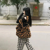 Winter Lamb Wool Women Shoulder Bags Large Capacity Soft Plush Handbags