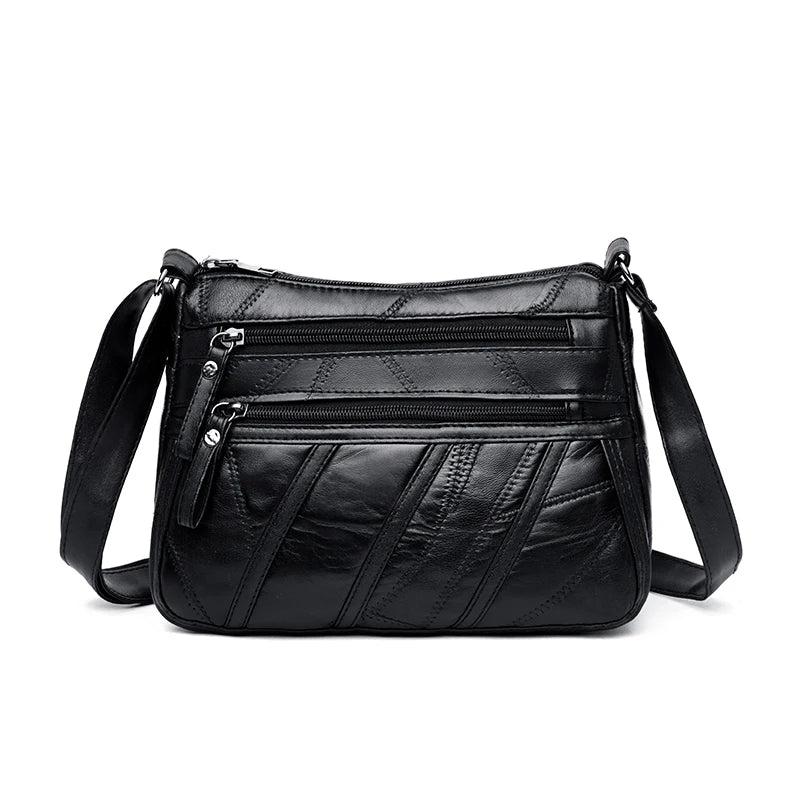 Soft Sheepskin Leather Shoulder Bag Tassel Female Handbag