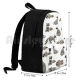 Silly Raccoon Pattern Outdoor Hiking Backpack Climbing Sports Bag