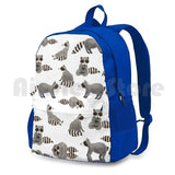 Silly Raccoon Pattern Outdoor Hiking Backpack Climbing Sports Bag