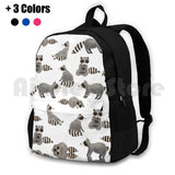 Silly Raccoon Pattern Outdoor Hiking Backpack Climbing Sports Bag