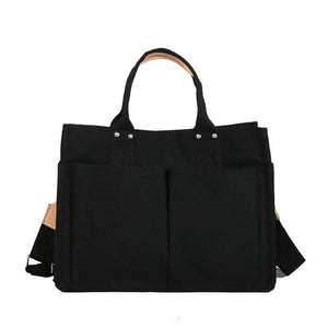 Solid Canvas Casual Handbags Crossbody Bags for Women Shopper Shoulder Bag